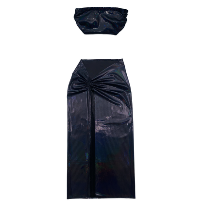 Wet Look Slinky Set